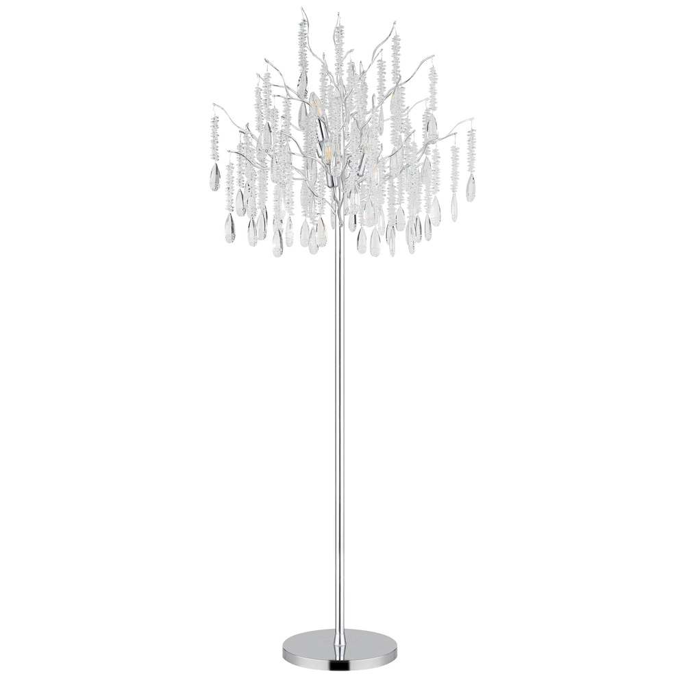 Lampe de pied Kinga Gris argenté Ø 55cm Globo 9007371570010