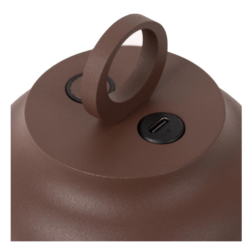 Lampe murale rechargeable Wells Brun rouille Lucide 5411212334121