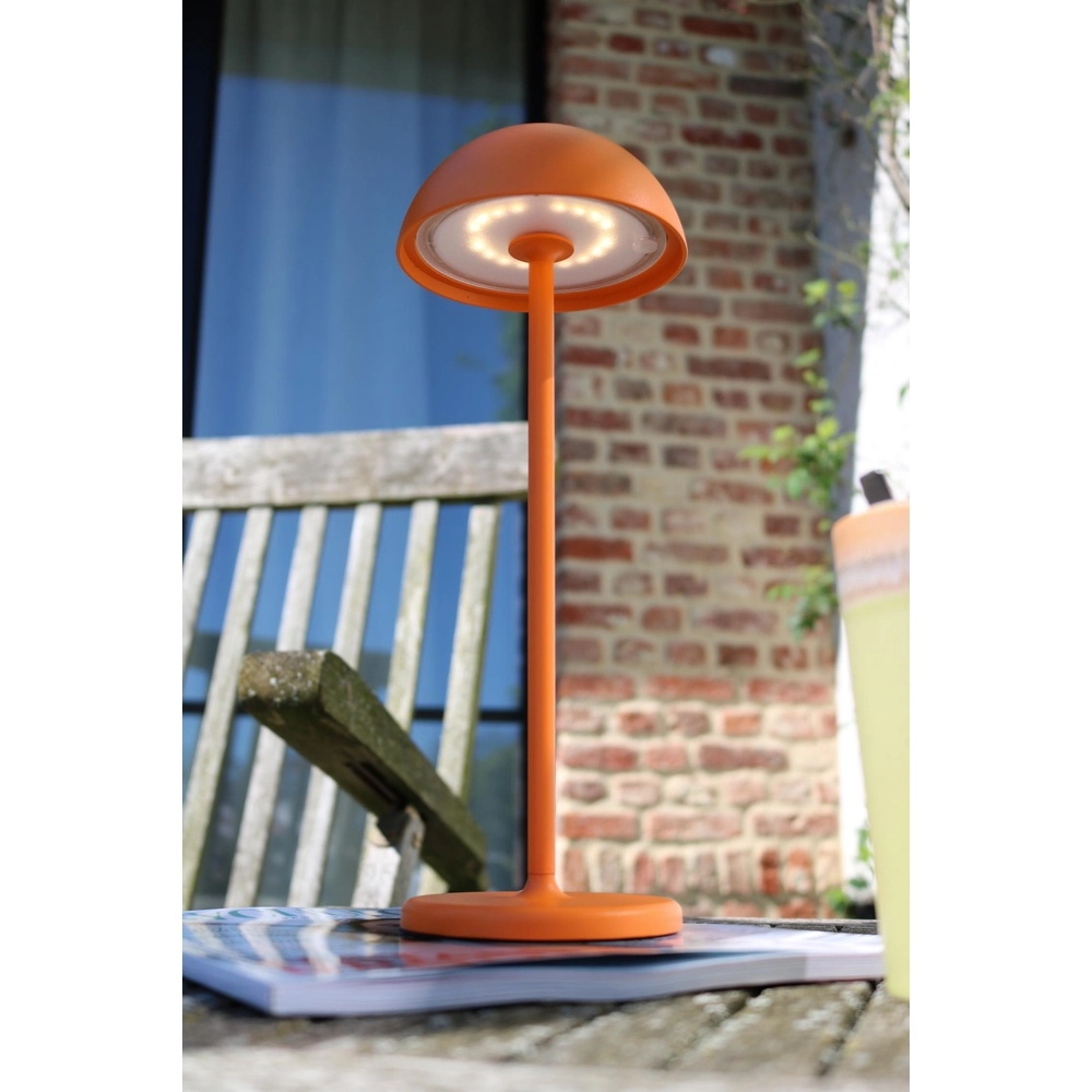 Lampe de table rechargeable Joy IP54 orange Lucide 5411212151988