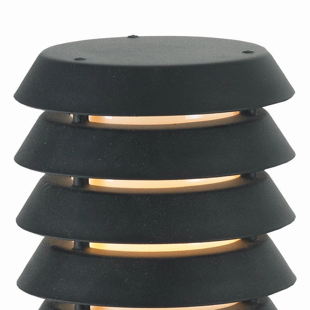 Lampe de terrasse rurale Selhalm 49cm noir avec bois Franssen 7042891450666
