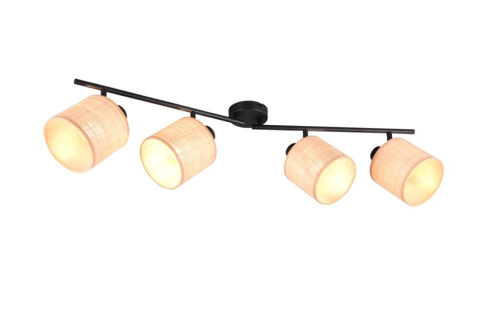 Plafonnier 4 lumières Aimee avec des bouchons de crème Trio 4017807637359