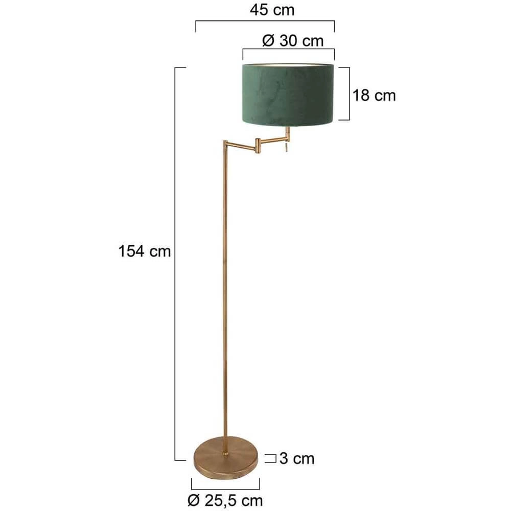 Lampadaire Bella bronze avec capuchon vert Steinhauer 8712746174465