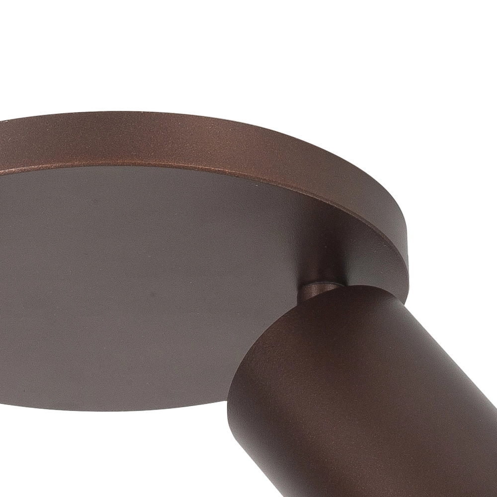 Spot monté en surface Mila 2 chocolats ronds légers Highlight 8718379050404
