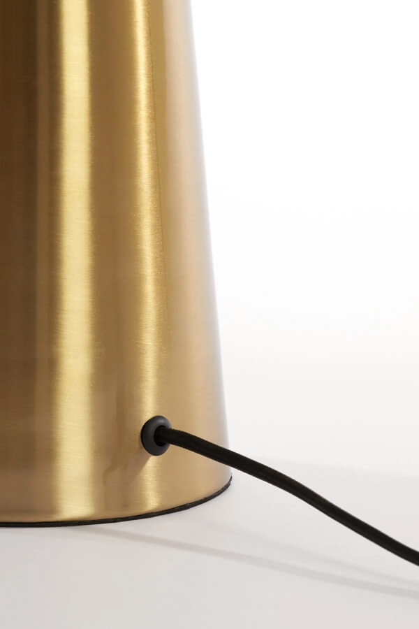 Lampe de table Pleat or avec Ø 30cm blanc Light & Living 8717807687717