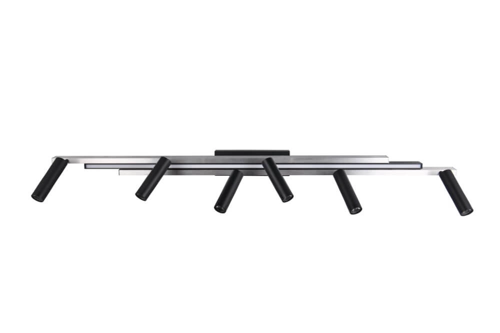 Spot LED 6 lumières Zeno métal avec du noir Trio 4017807627305