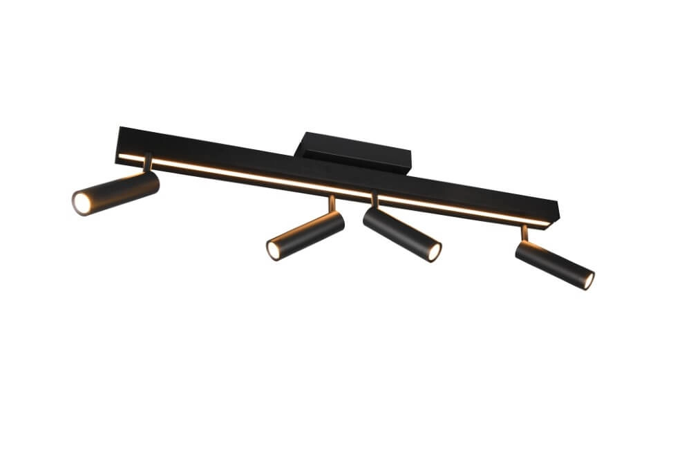 Spot LED 4 lumières Zeno noir Trio 4017807622904