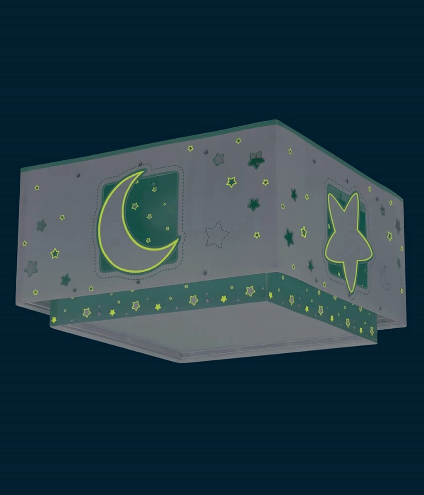 Plafonnier carré Moonlight turquoise Dalber 8420406001562