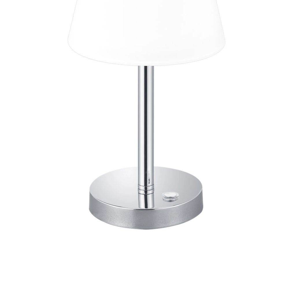 Lampe de table LED abat-jour Emerald Chrome avec du blanc Trio 4017807371710
