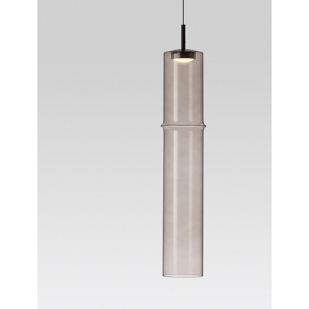 Suspension unique Sano Verre fumé à 1 lumière Suspension unique Sano Verre fumé à 1 lumière