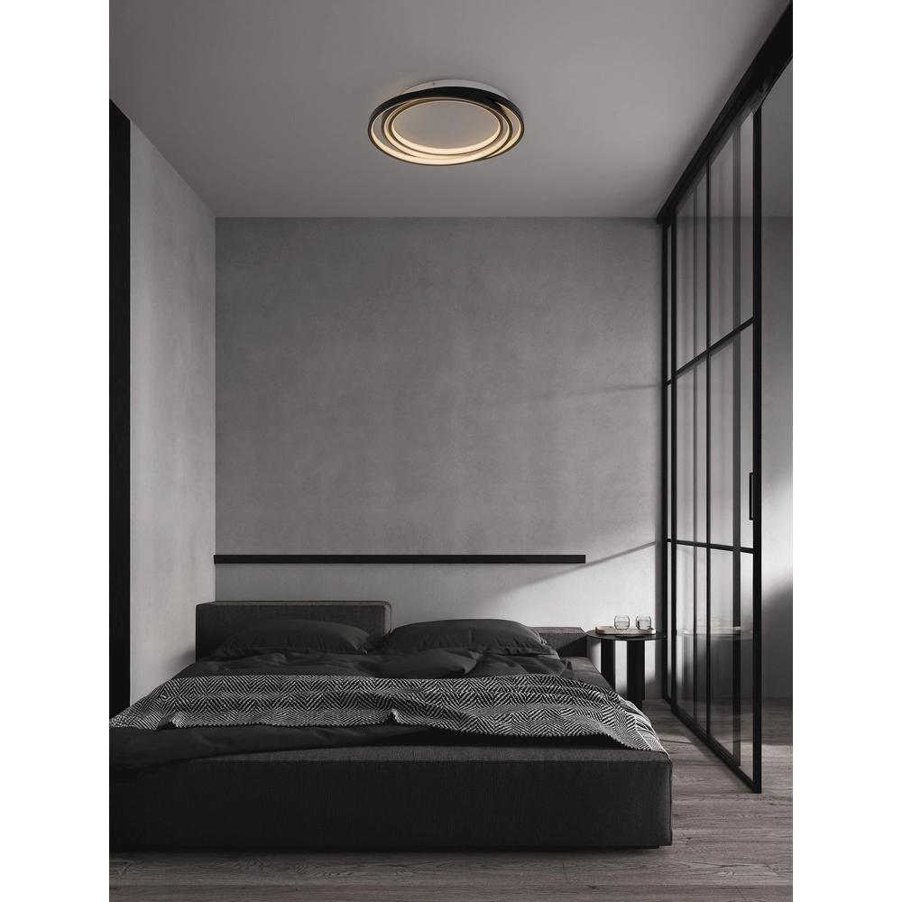 Plafonnier rond Arbor noir Ø 44cm Lyora 5212017454928