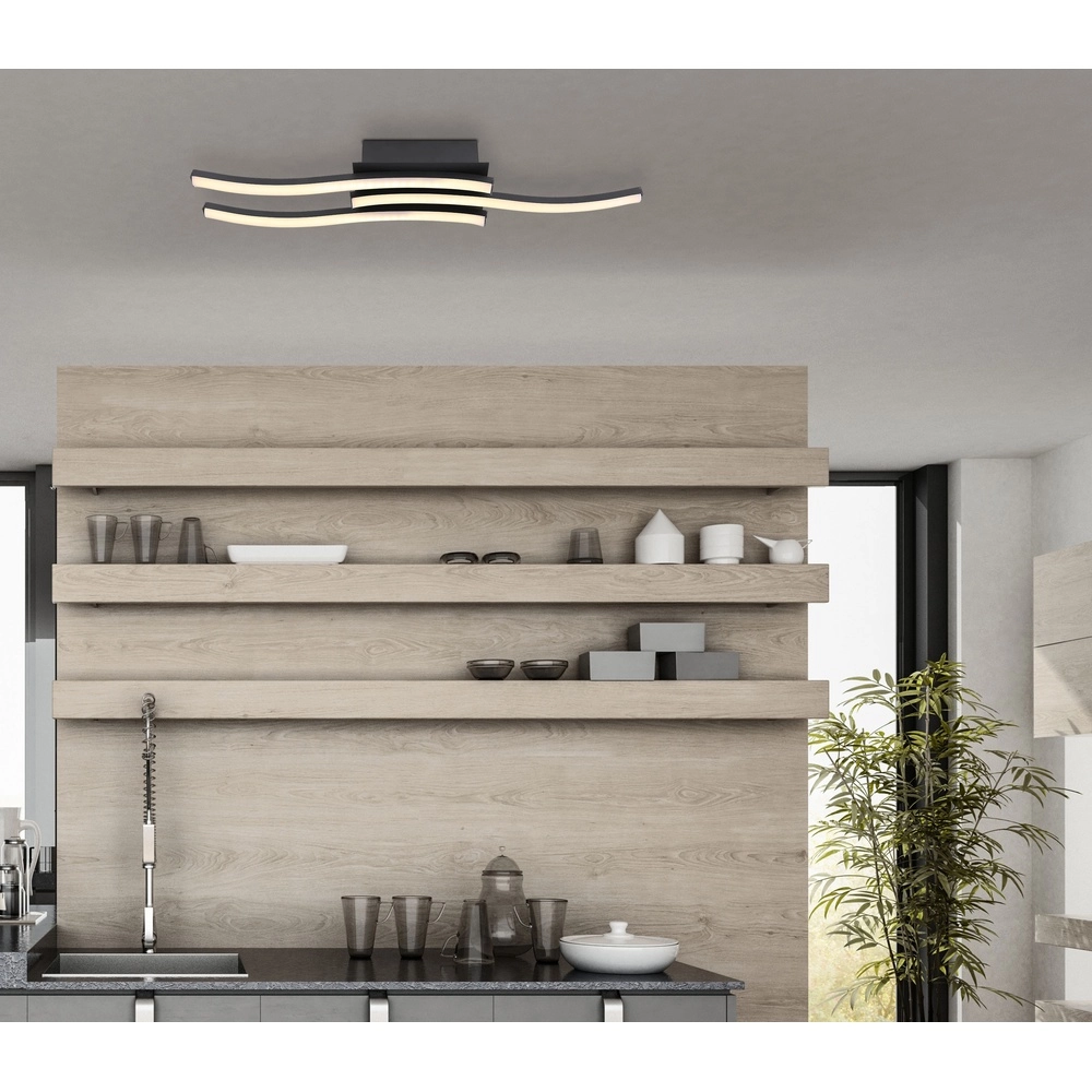 Lampe de plafond à design Kasimir Noir Globo 9007371418305