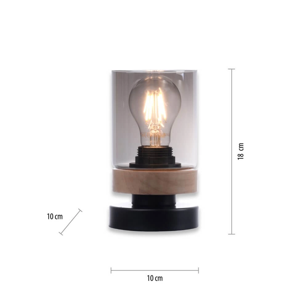 Lampe de table Pasqual noir Just Light 4043689986087