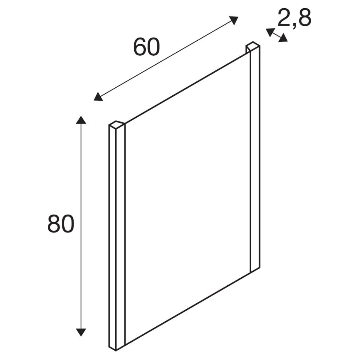 Lampe miroir LED Trukko Square 4000K - 60x80cm chromé SLV 4024163248792