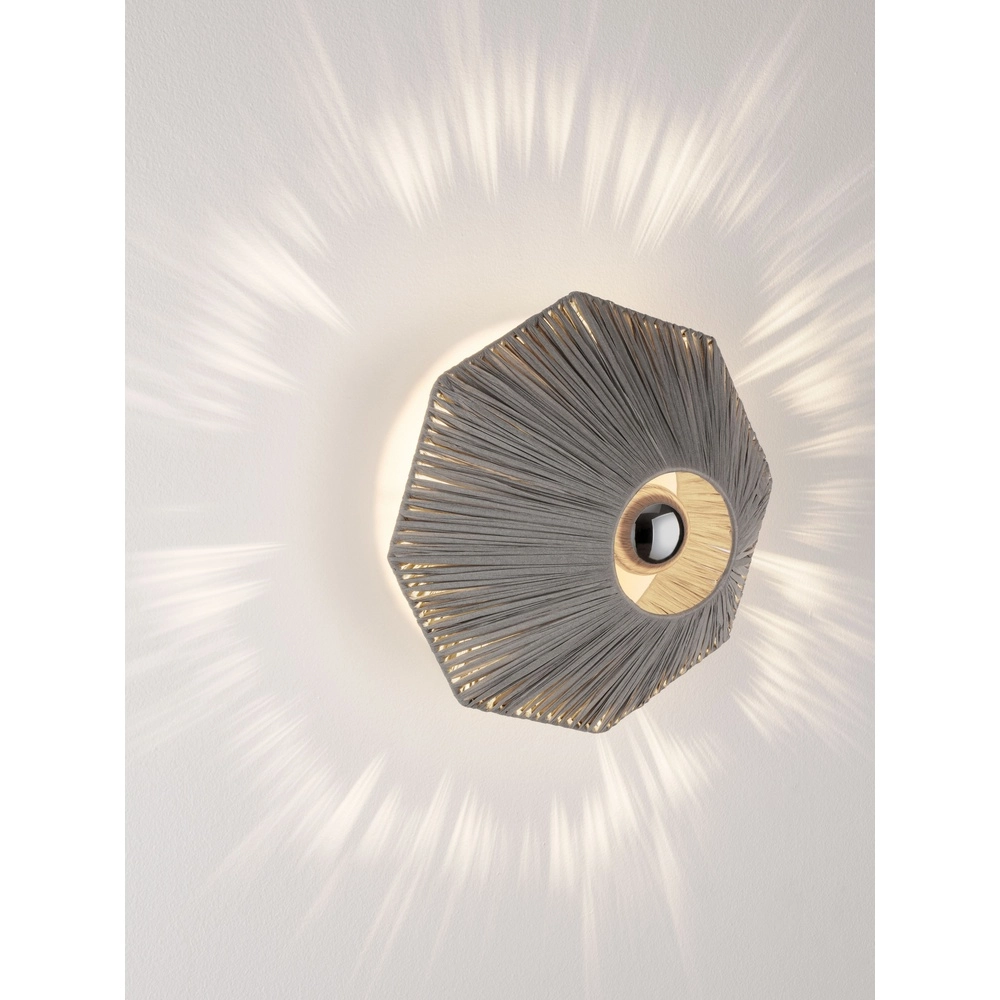 Lampe murale Elvio gris Ø 30cm Lyora 5212017493866