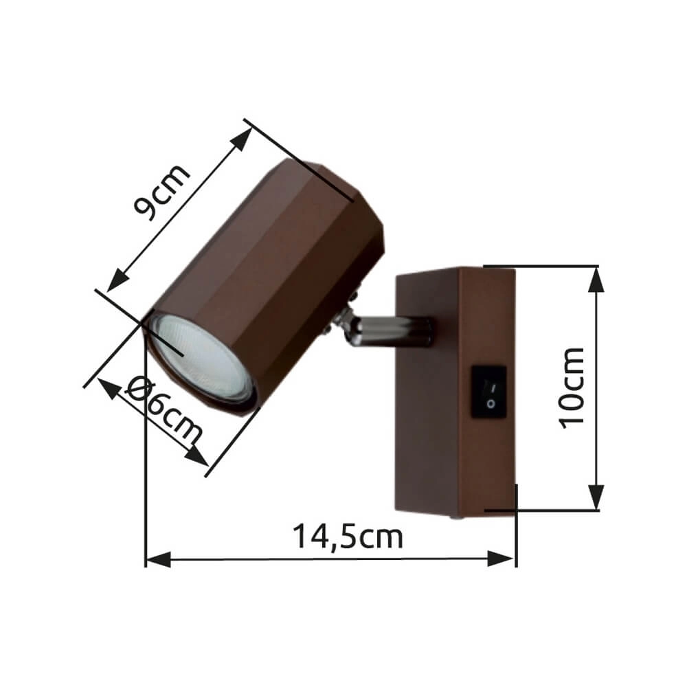 Applique murale en bronze James cheville Globo 9007371459872