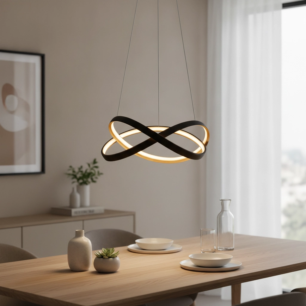 Suspension design Odrey noir avec or