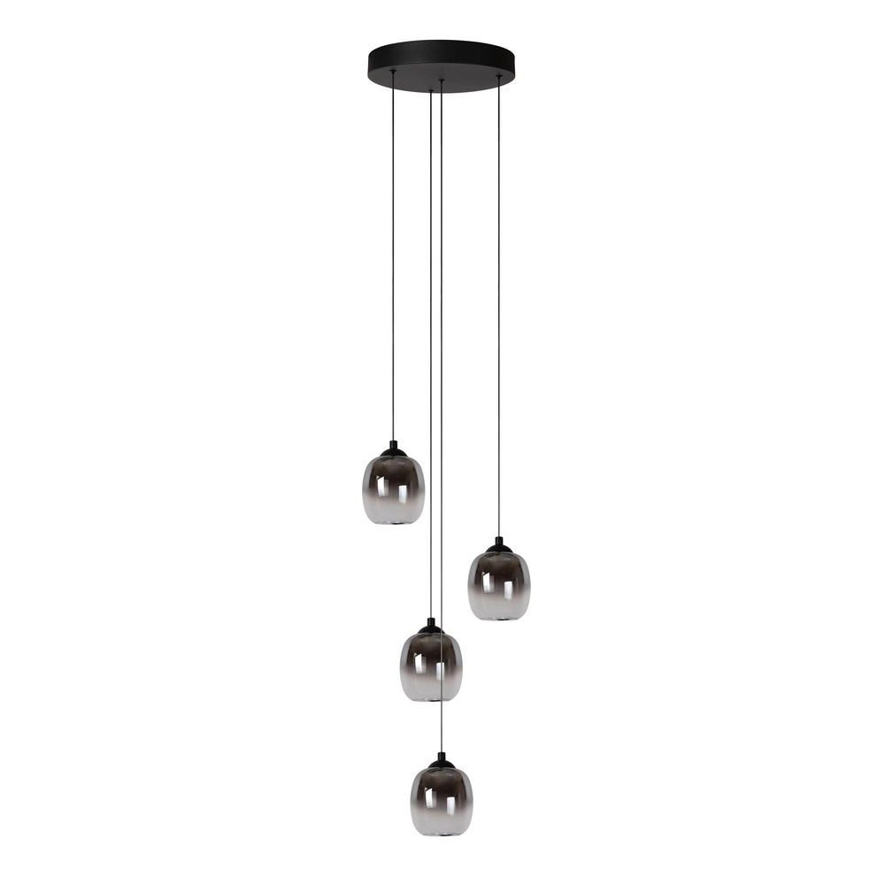 Lampe suspendue à 4 lumières Tamino Noir
