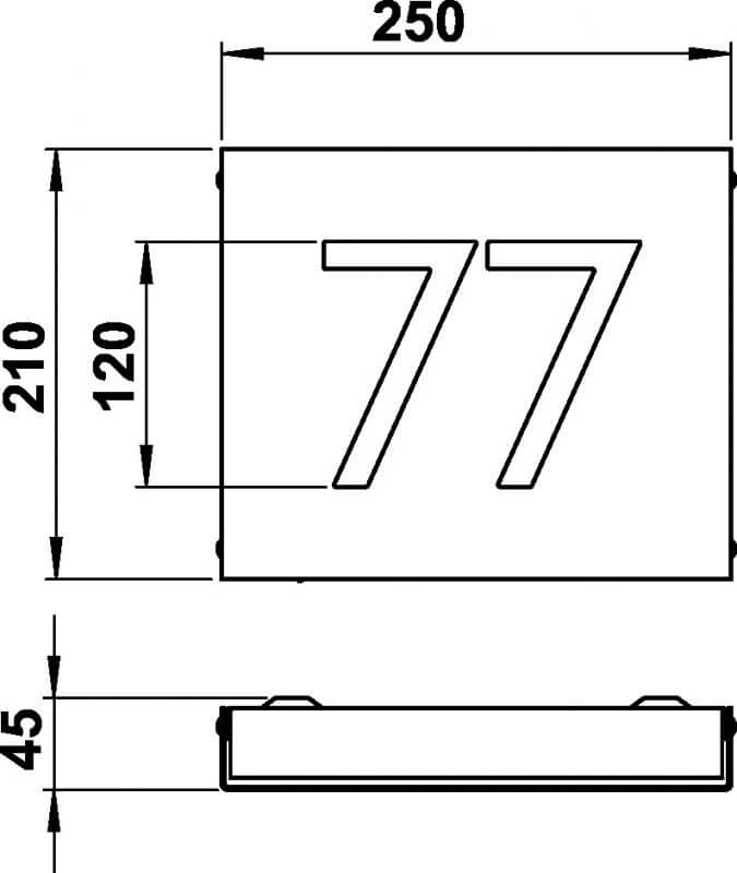 Lampe numéro de maison Housel M avec capteur crépusculaire Albert 4007235960129