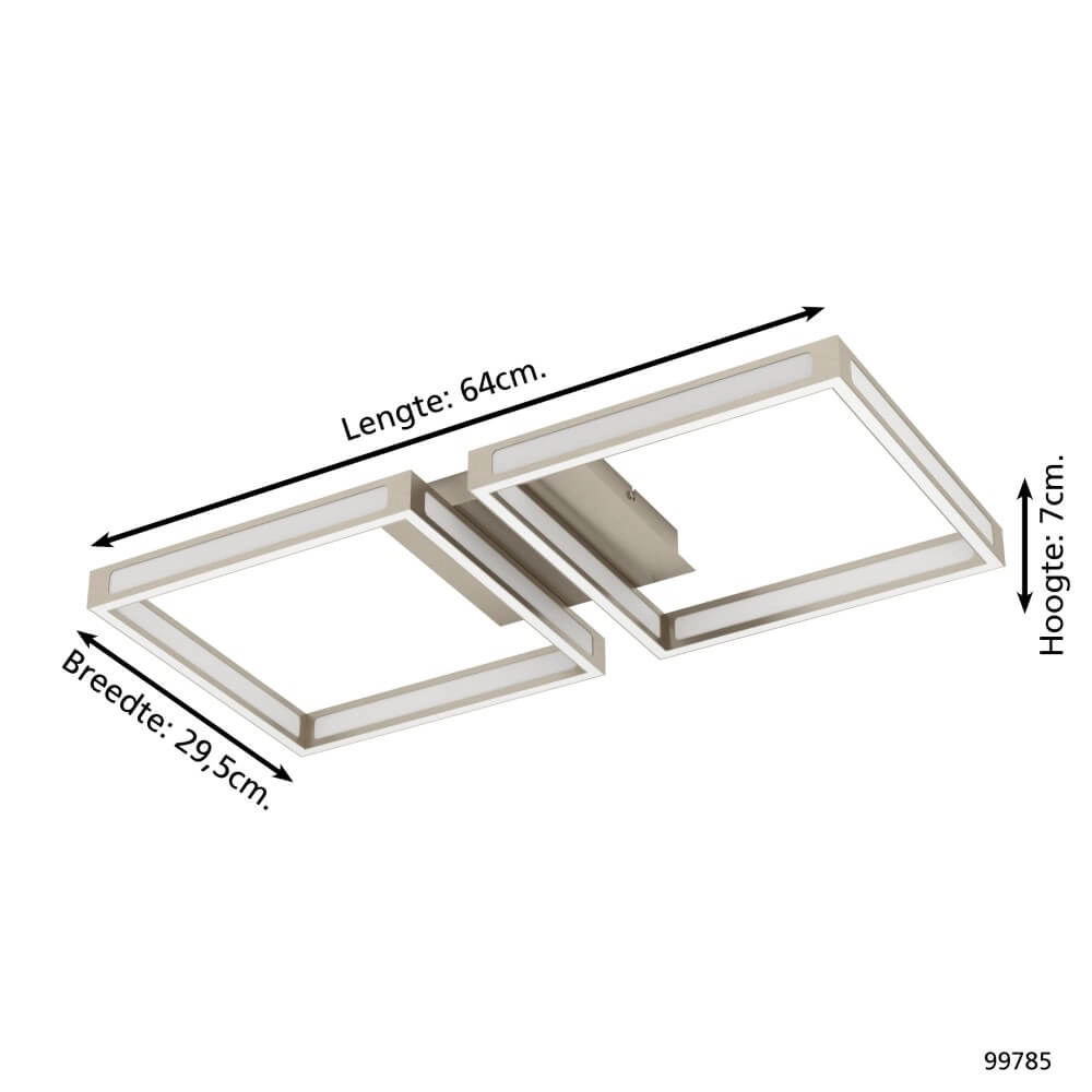 Plafonnier en acier inoxydable Altaflor avec LED Eglo 9002759997854