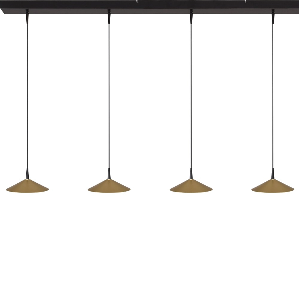 Lampe suspendue à 5 lumières Ceppo noir avec or Ø 18cm Masterlight 8718121352053
