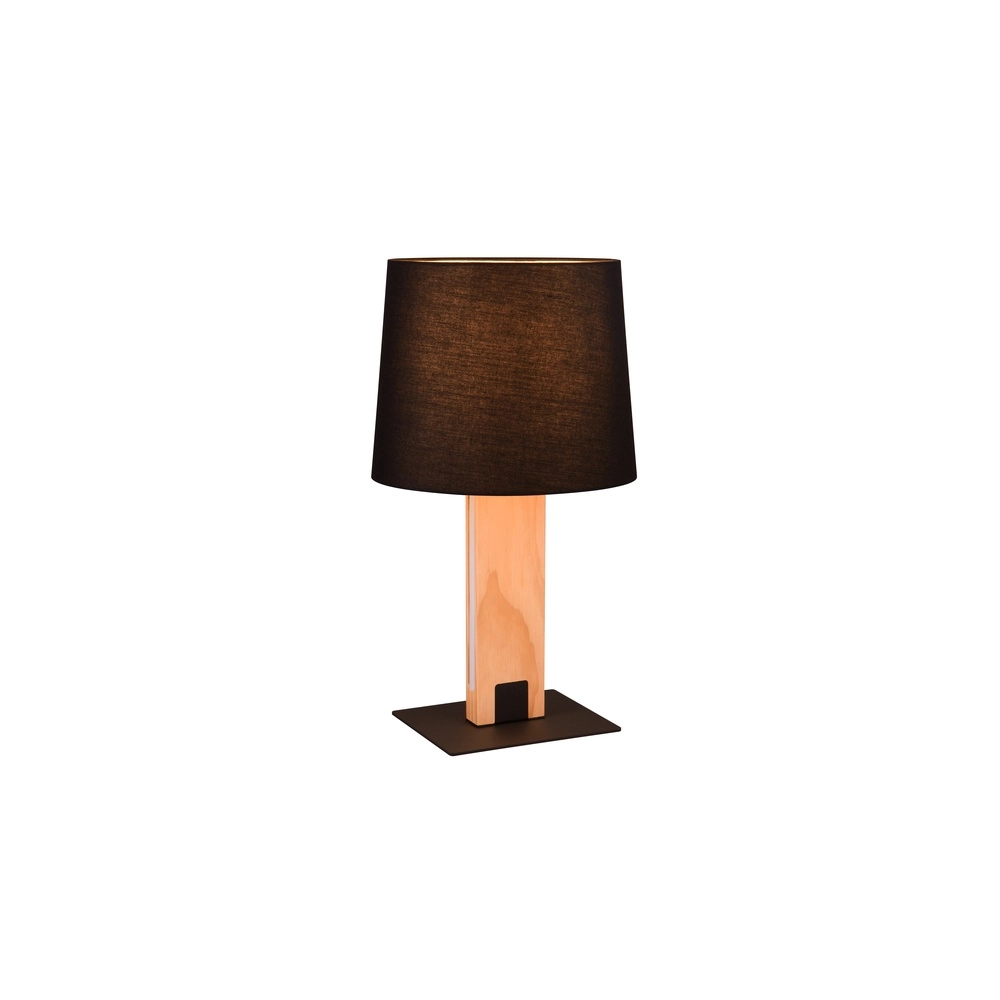 Lampe de table Rahul Design noir avec bois Trio 4017807600469