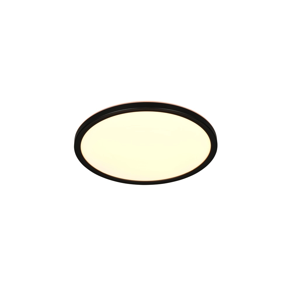 Éclairage de plafond rond Emra noir Ø 29cm