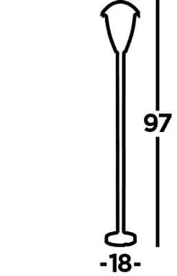 Lampe d'extérieur sur pied Bluebel 97 cm noir Searchlight 5053423189581