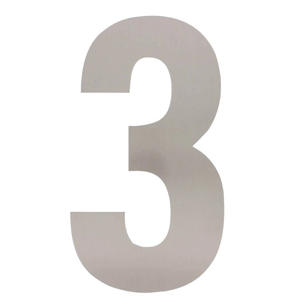 Maison numéro 3 XXL Numbra 50cm en acier inoxydable Maison numéro 3 XXL Numbra 50cm en acier inoxydable
