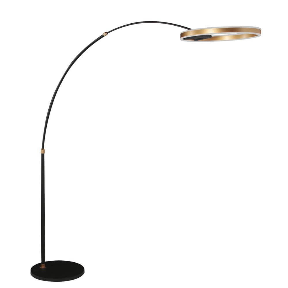 Lampe à arc design Ringlux noir avec or Steinhauer 8712746177398