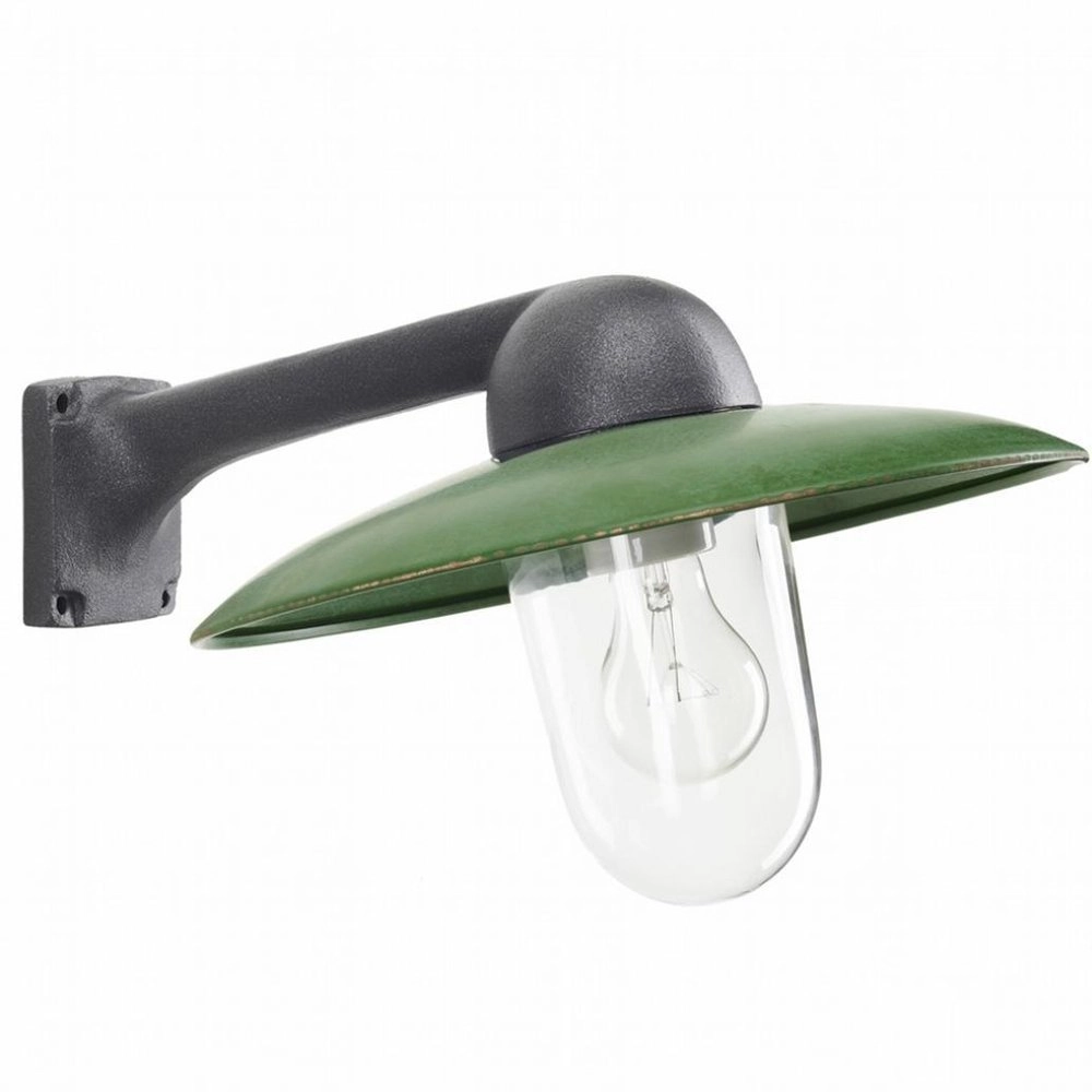 Lampe extérieure de l'industrie Fabrique anthracite avec vert rétro