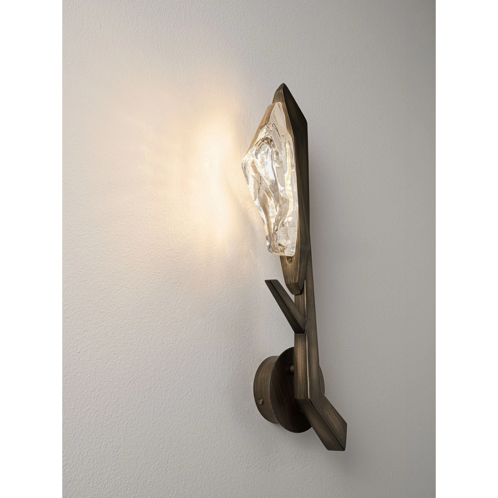 Lampe murale ancienne Greta Laiton ancien Lyora 5212063500358