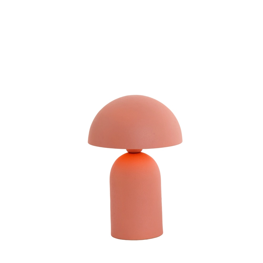 Lampe de table champignon Tolima Rose corail - Ø 23cm Light & Living 8717807807801