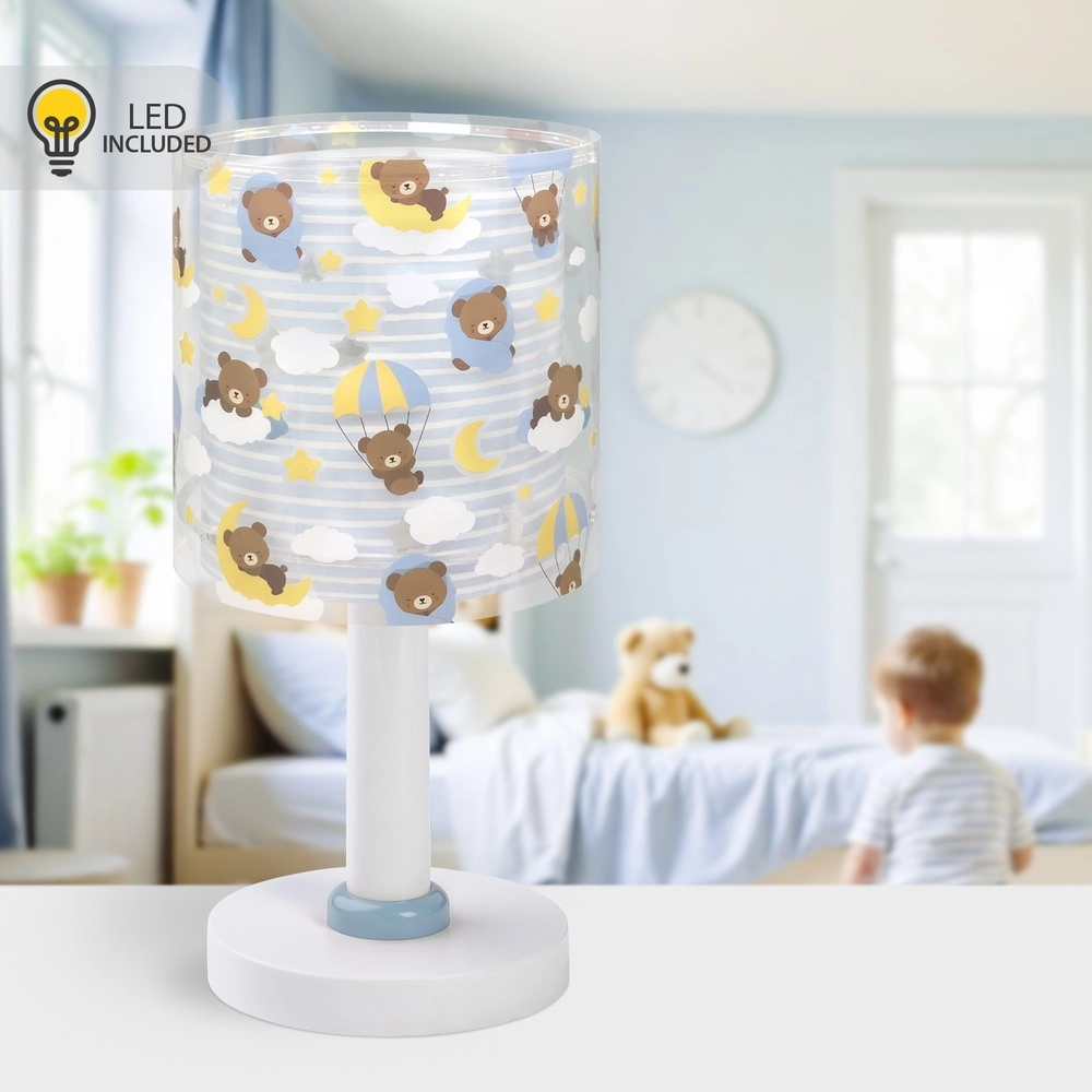 Lampe de table pour chambre d’enfant Baby Teddy bleu Dalber 8420406002170