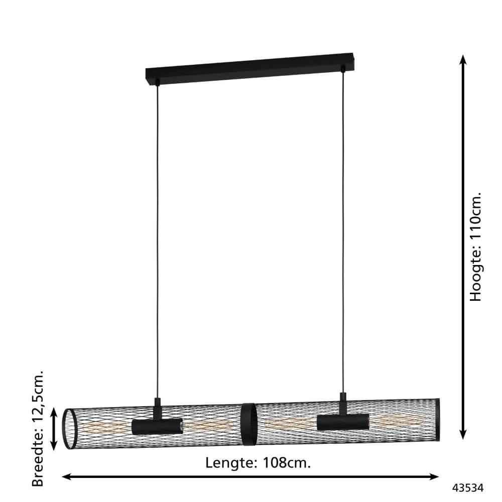 Lampe suspendue pour salle à manger Redcliffe noir Eglo 9002759435349