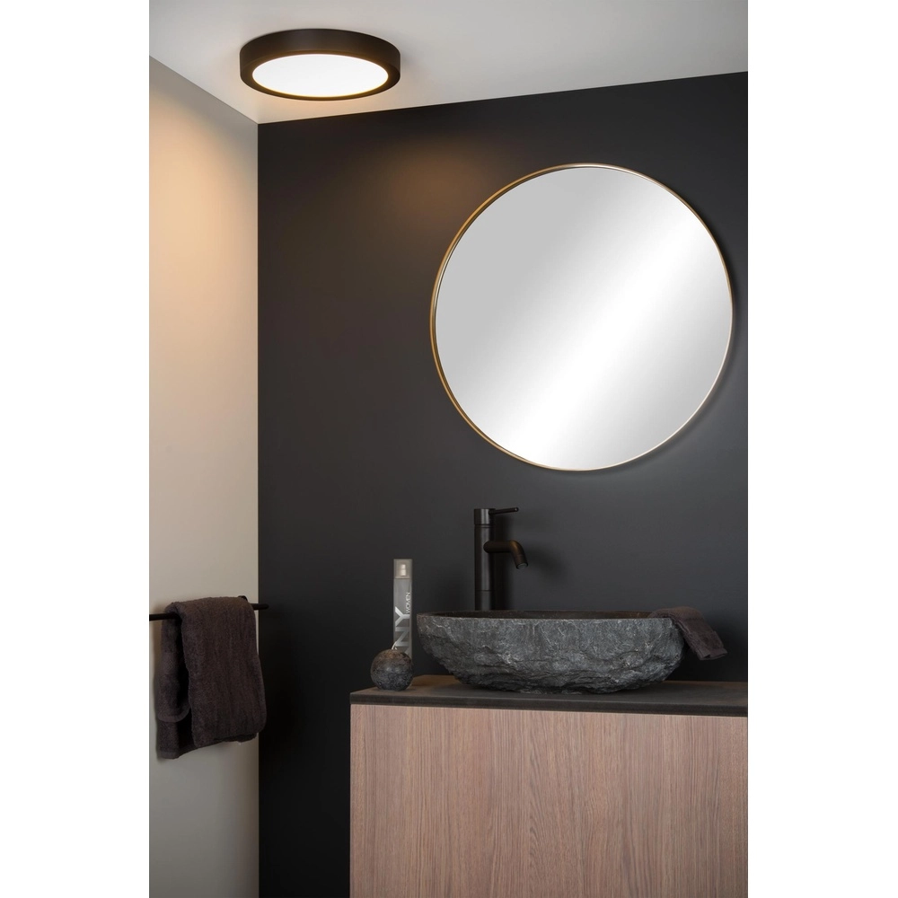 Éclairage de plafond Brice-Led Ø 30cm - IP44 noir Lucide 5411212281234