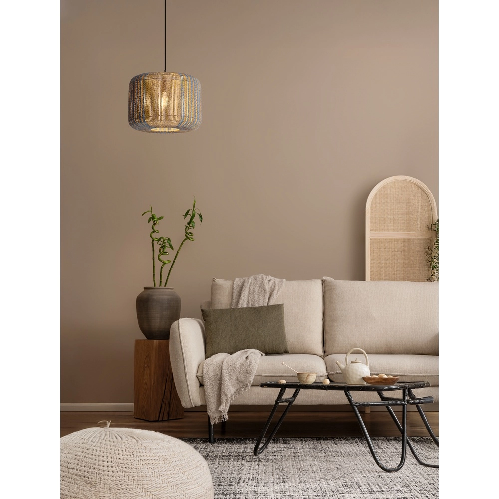 Suspension Abby Ø 33cm marron avec bleu Lyora 5212017477330