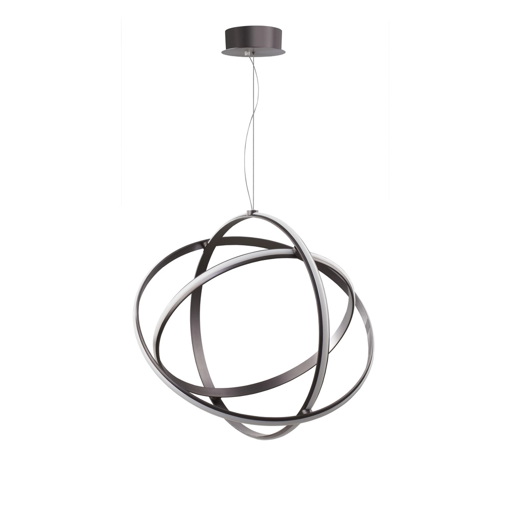 Suspension Pertone S Ø 70cm noir avec lueur violette Suspension Pertone S Ø 70cm noir avec lueur violette