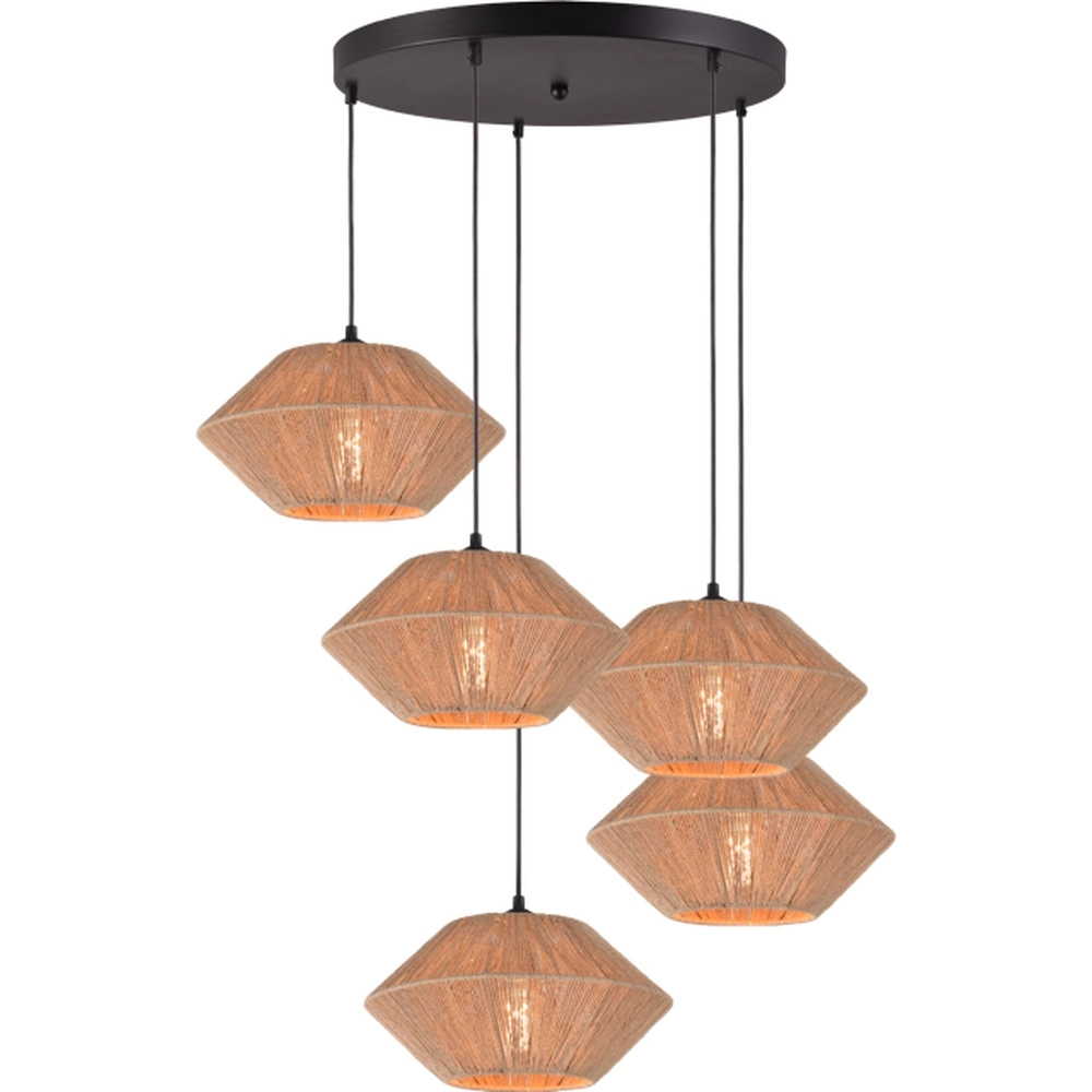 Lampe pendante Japandig Bicono 5x Ø35cm