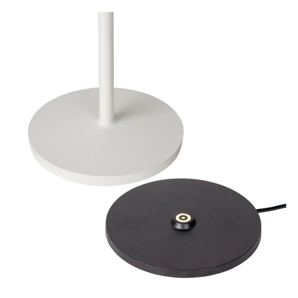 Lampe de table rechargeable Justine Blanc avec station de recharge Lucide 5411212272188