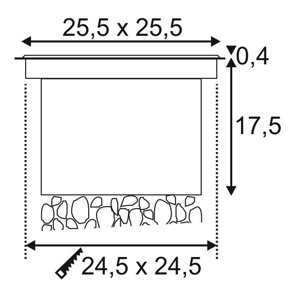 Spot de terre LED Dasar Led A-symétrique SLV 4024163159197