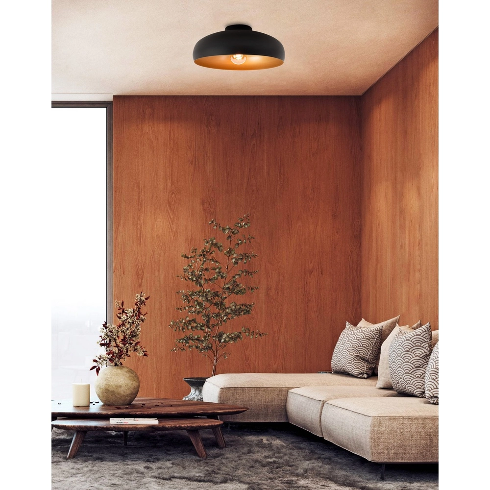 Lampe de plafond noire Mogano Ø 40cm - 1x E27 Eglo 9002759318499