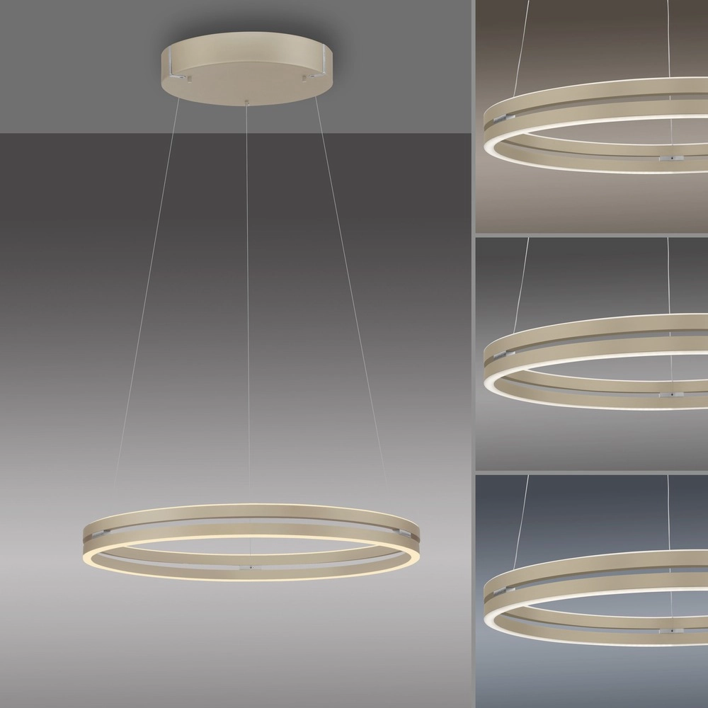 Lampe suspendue de bureau Pure E-Loop bronce - Ø 70 cm Paul Neuhaus 4012248398364