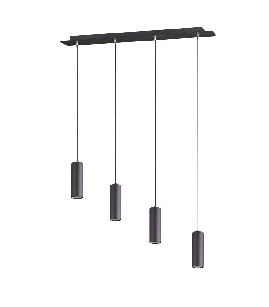 Lampe à suspension Marley 4 lumières noir mat Trio 4017807408768