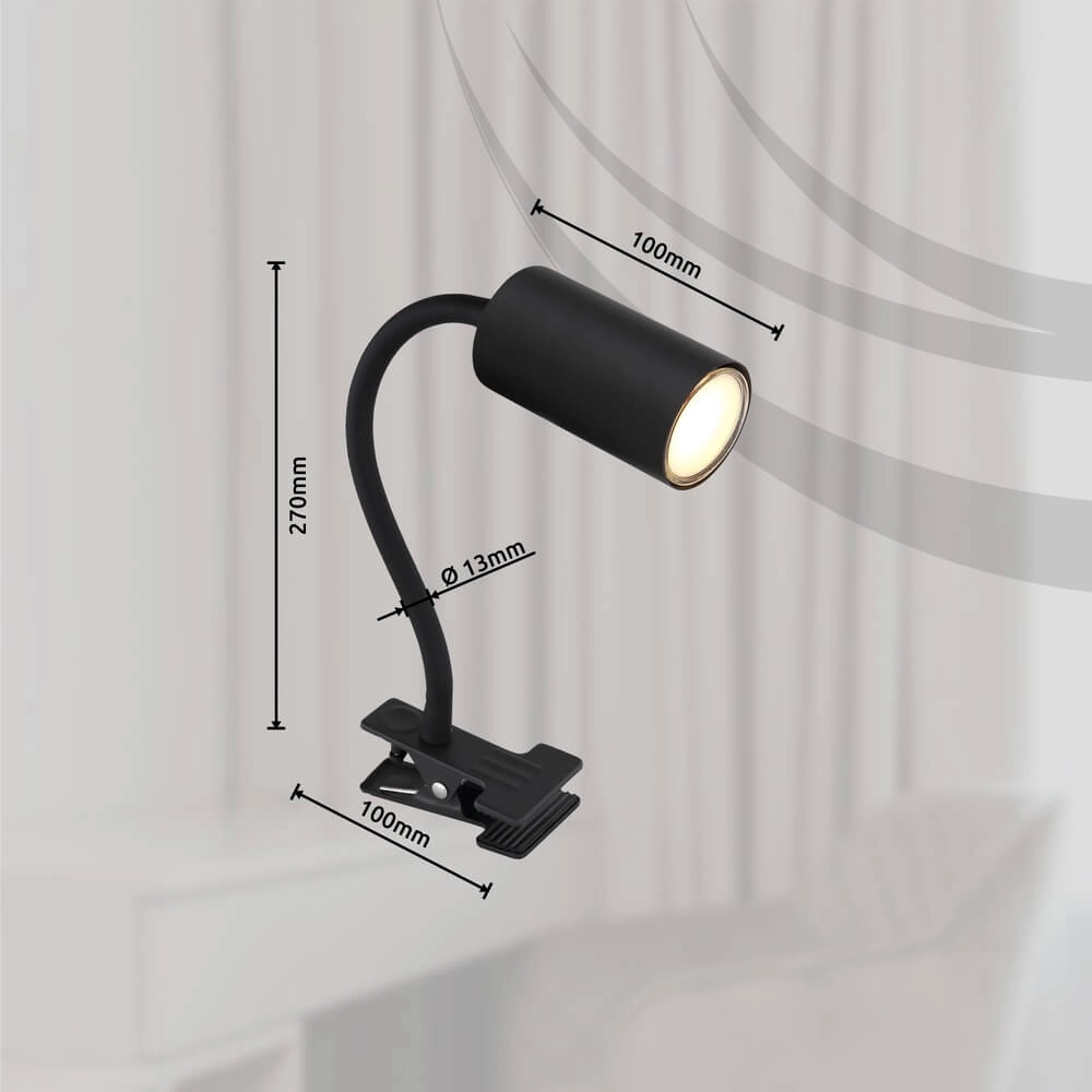 Lampe à pince noire Robby Globo 9007371439881