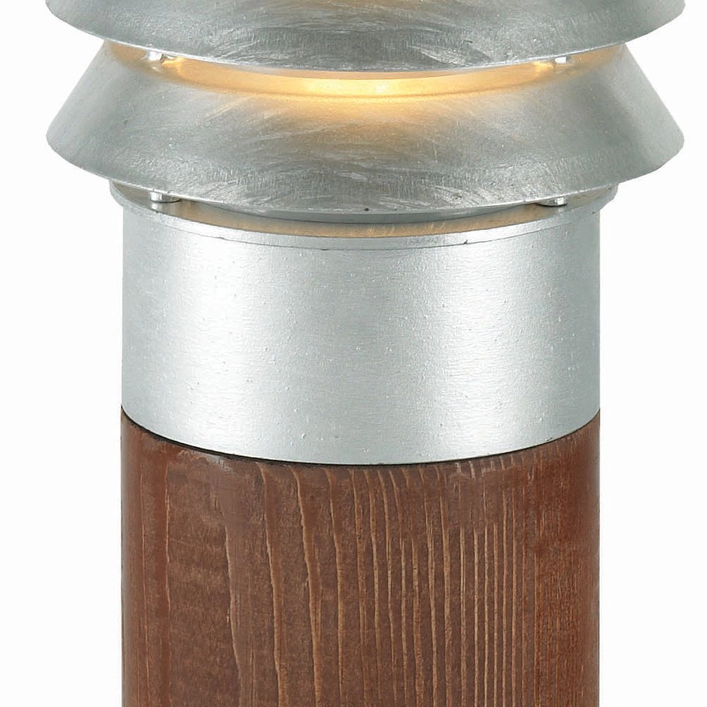 Lampe de terrasse en zinc Selhalm mit Holz Franssen 7042891450635