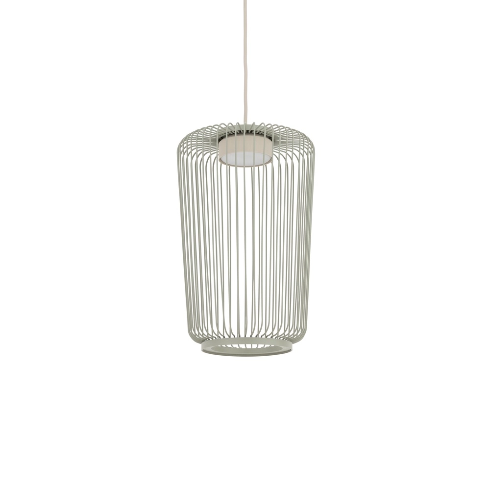 Lampe cage Kenai vert sauge Ø 20cm