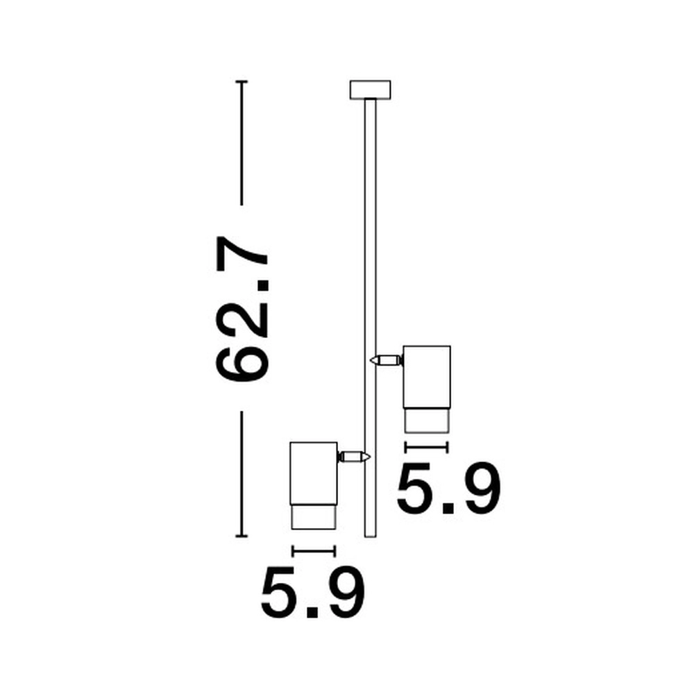Plafonnier Pongo Double Noir avec Or Lyora 5212017441737