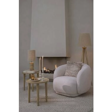 Chair 93x87x73 cm Ovito crème Light & Living 8717807712464