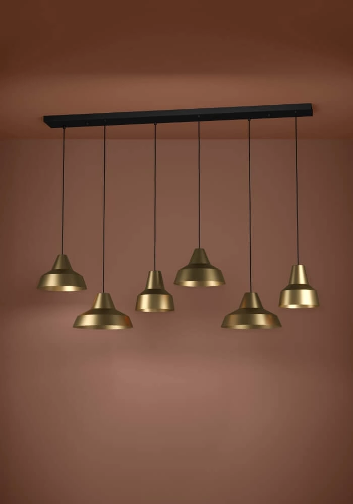 Lampe suspendue dorée Savarna avec 6 teintes Stars of Light 9008606220885