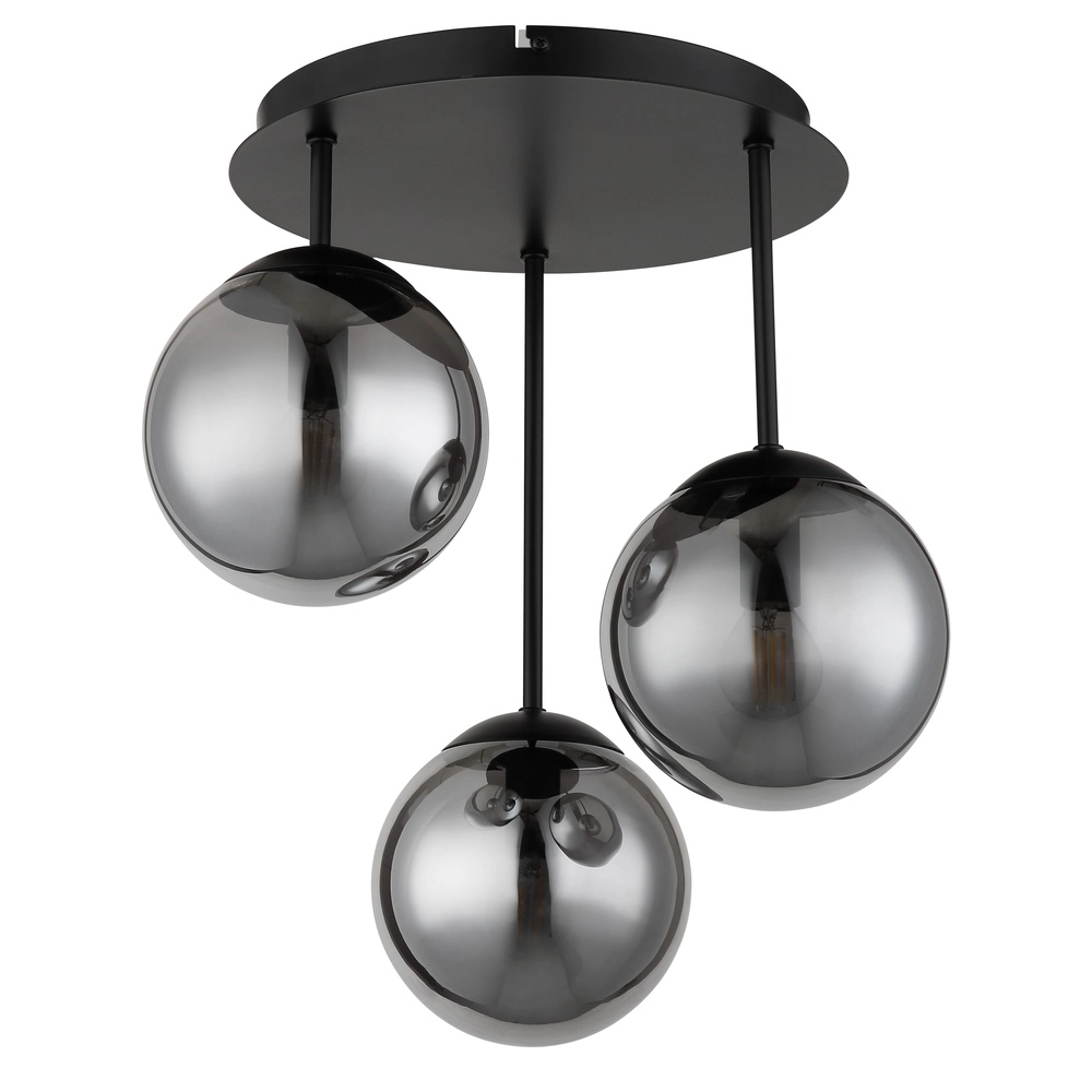 Lampe de plafond à 3 lumières Harmon Noir Globo 9007371583928